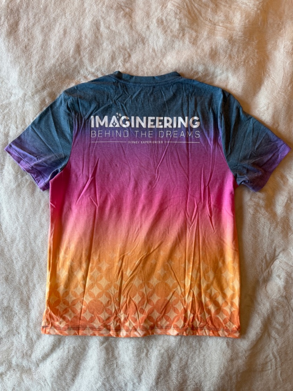 Disney Imagineering Gradient Tee in Blue Purple Pink Orange